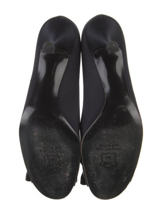 Stuart Weitzman Satin Ruffle Embellishment Pumps