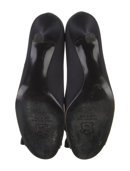 Stuart Weitzman Satin Ruffle Embellishment Pumps