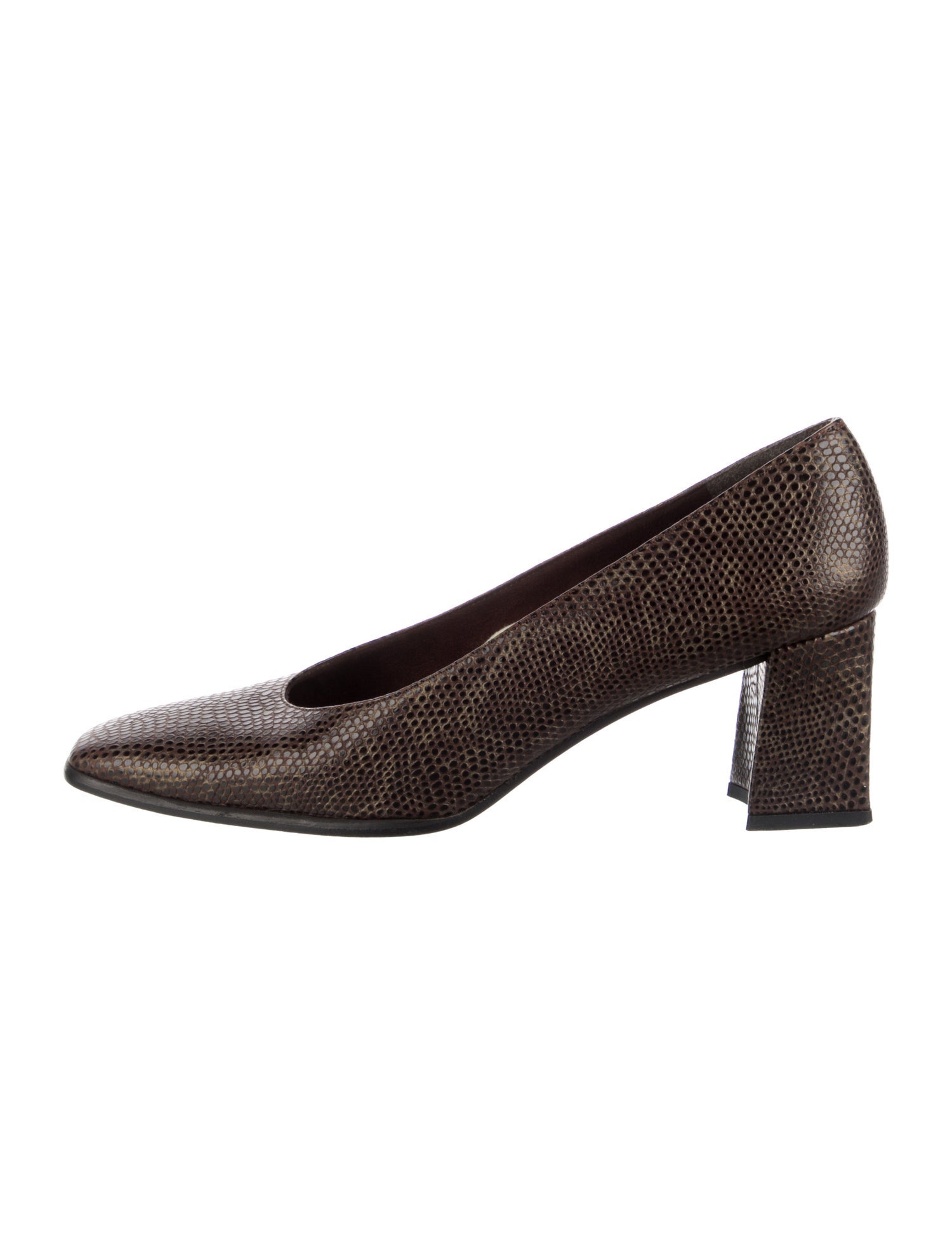 Stuart Weitzman Embossed Leather Pumps