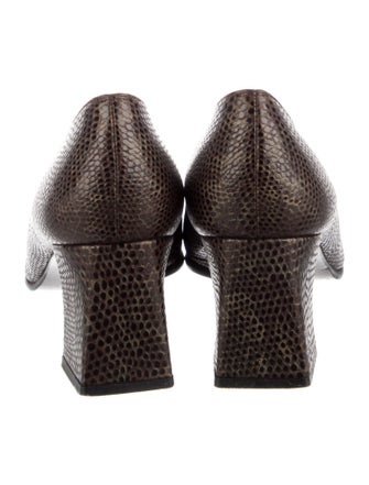 Stuart Weitzman Embossed Leather Pumps