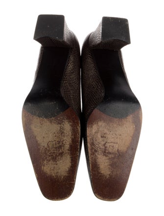 Stuart Weitzman Embossed Leather Pumps