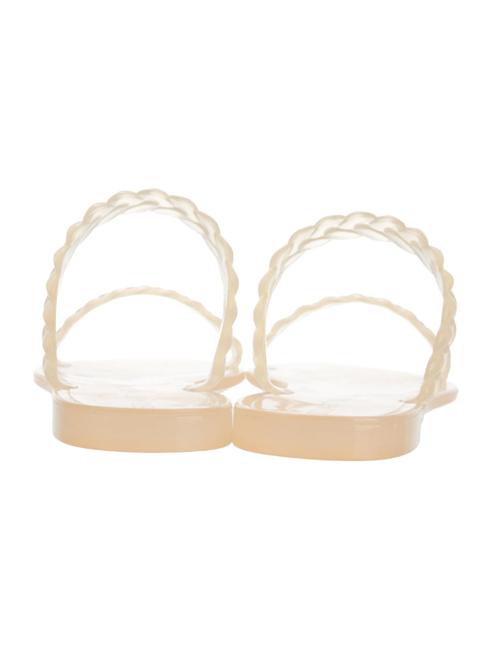 Stuart Weitzman Rubber Slides Neutrals & Clear Br… - image 4