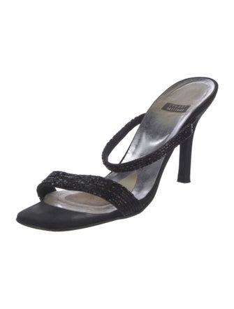 Stuart Weitzman Beaded Accents Slides
