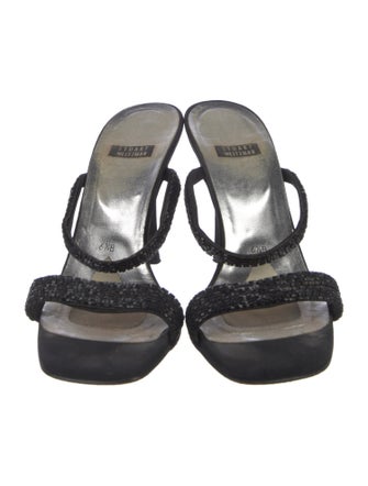 Stuart Weitzman Beaded Accents Slides