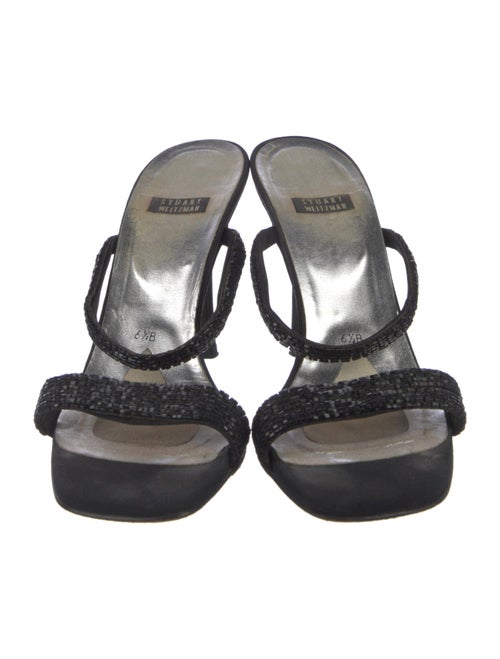 Stuart Weitzman Beaded Accents Slides