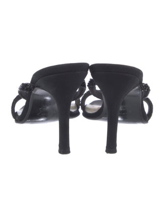 Stuart Weitzman Beaded Accents Slides