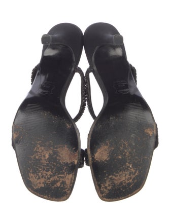 Stuart Weitzman Beaded Accents Slides