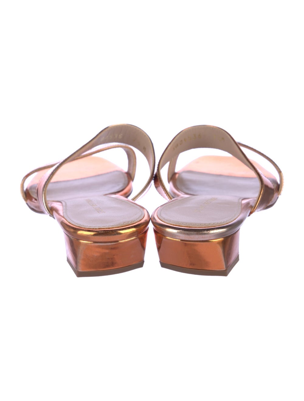 Stuart Weitzman Patent Leather Slides Neutrals - image 4