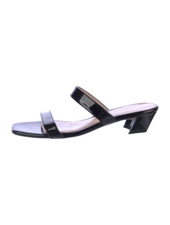 Stuart Weitzman Patent Leather Slides