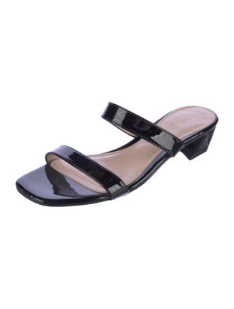 Stuart Weitzman Patent Leather Slides