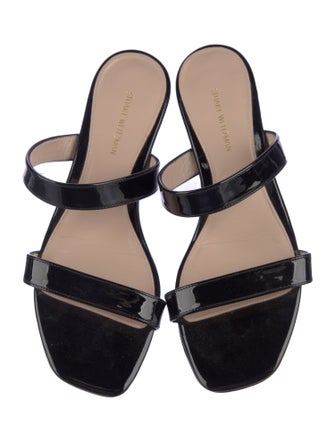 Stuart Weitzman Patent Leather Slides