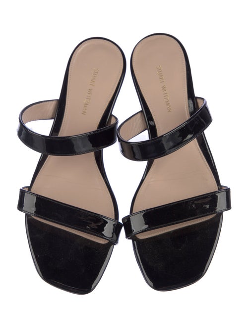 Stuart Weitzman Patent Leather Slides
