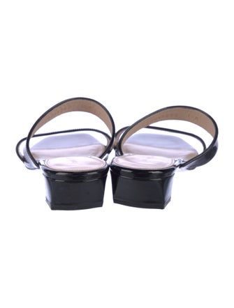 Stuart Weitzman Patent Leather Slides