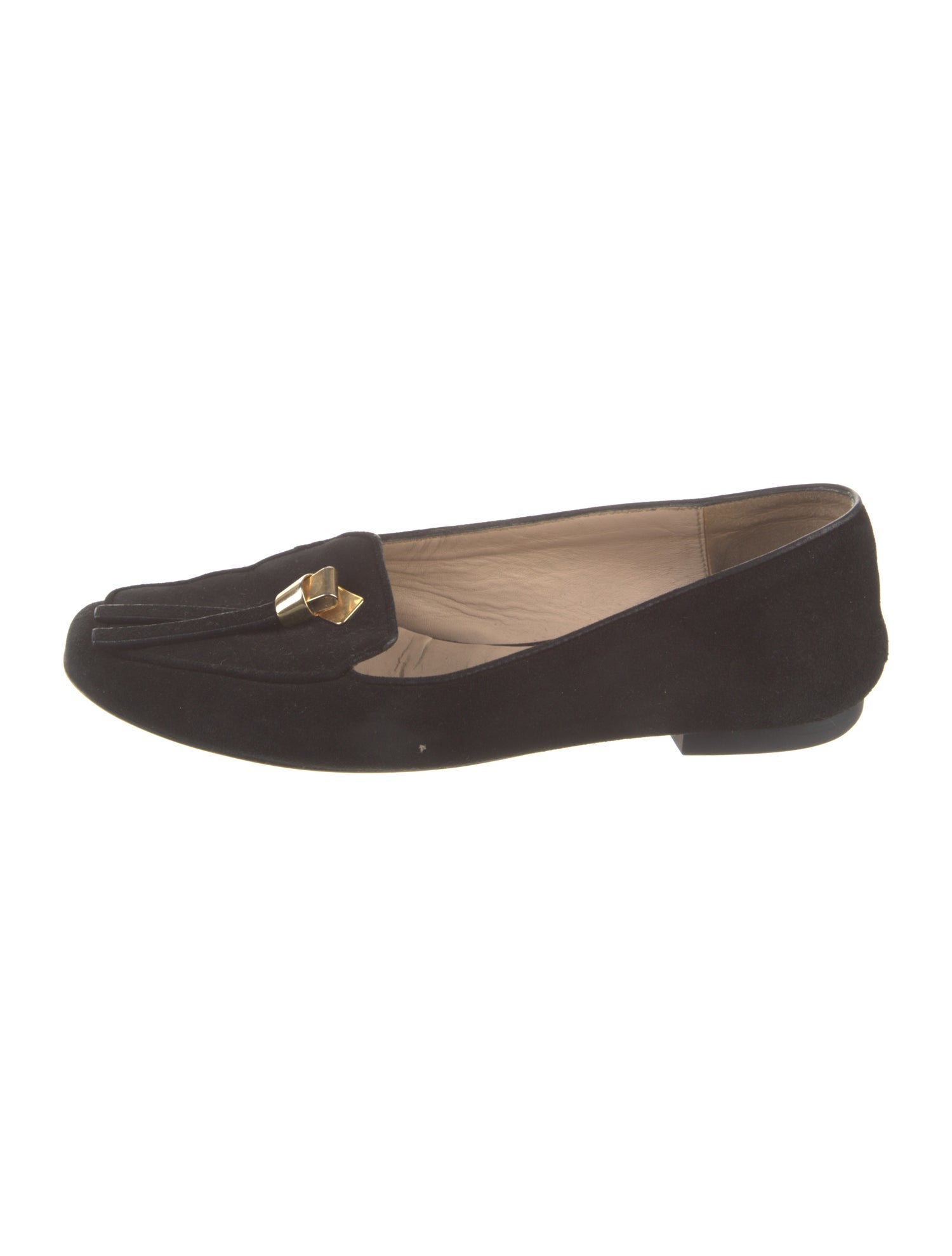 Stuart Weitzman Suede Tassel Accents Loafers