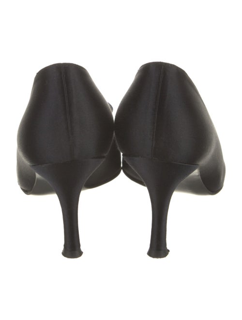 Stuart Weitzman Satin Ruffle Embellishment Pumps
