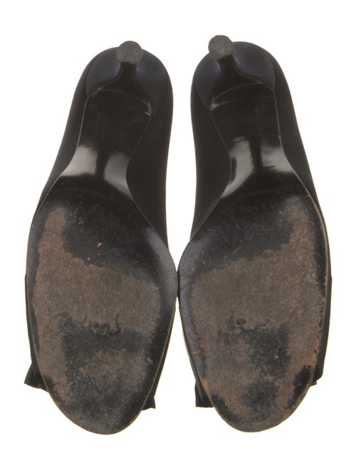 Stuart Weitzman Satin Ruffle Embellishment Pumps