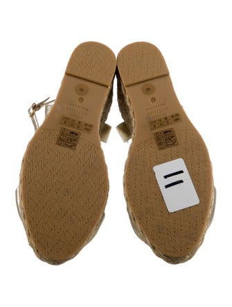 Stuart Weitzman Leather Braided Accents Espadrilles