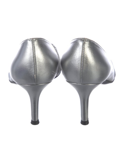 Stuart Weitzman Leather Mesh Accents Pumps