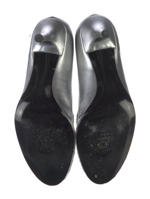 Stuart Weitzman Leather Mesh Accents Pumps