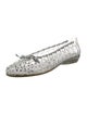 Stuart Weitzman Patent Leather Bow Accents Ballet Flats