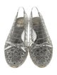 Stuart Weitzman Patent Leather Bow Accents Ballet Flats