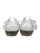 Stuart Weitzman Patent Leather Bow Accents Ballet Flats