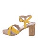 Stuart Weitzman Suede Colorblock Pattern Sandals