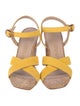Stuart Weitzman Suede Colorblock Pattern Sandals