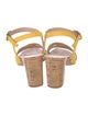 Stuart Weitzman Suede Colorblock Pattern Sandals
