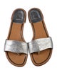 Stuart Weitzman Leather Printed Slides
