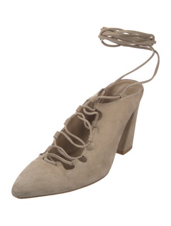 Stuart Weitzman Suede Slingback Pumps