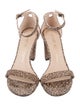 Stuart Weitzman Suede Animal Print Sandals