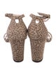 Stuart Weitzman Suede Animal Print Sandals