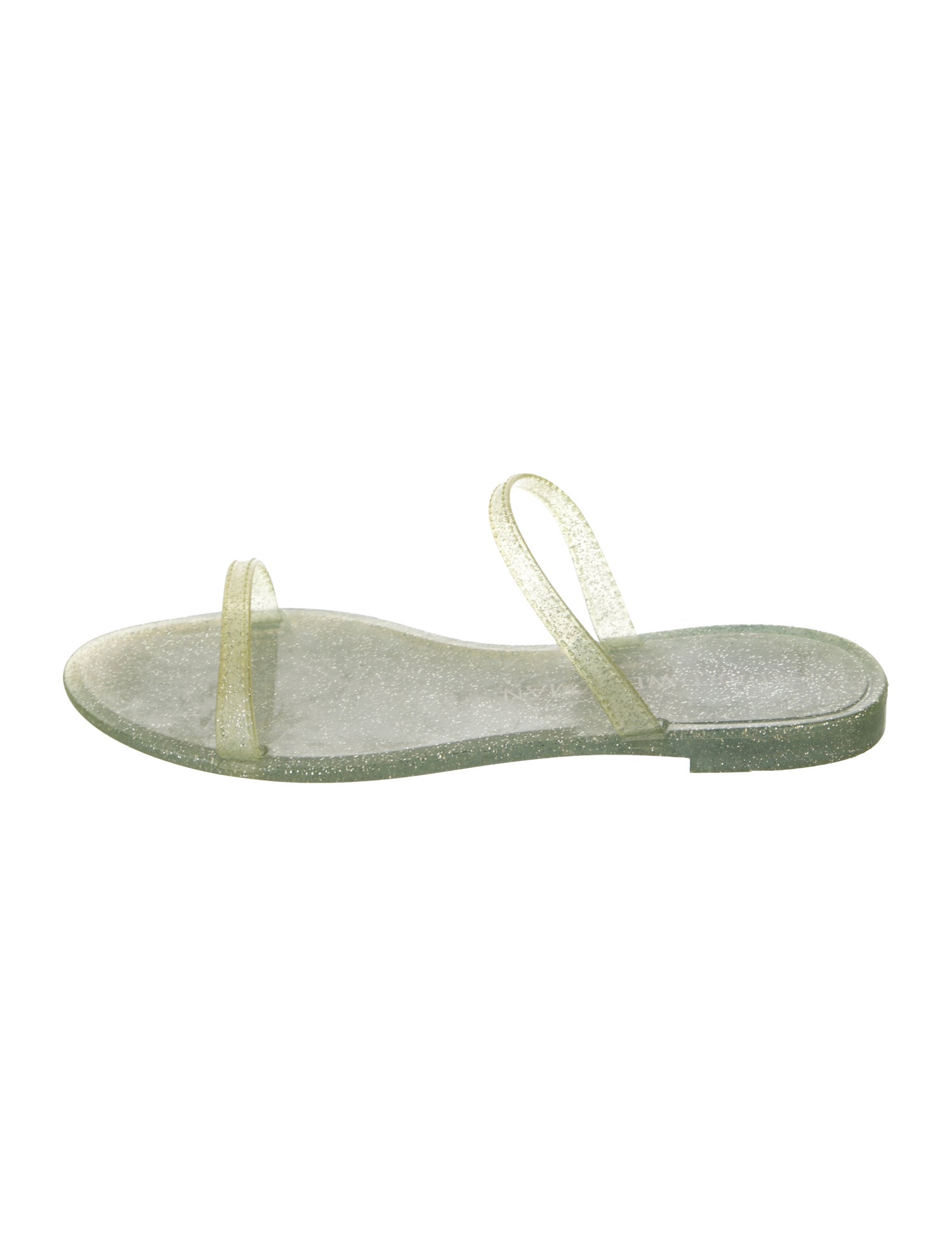 Stuart Weitzman Rubber Glitter Accents Slides