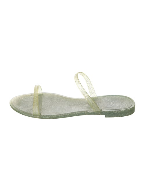 Stuart Weitzman Rubber Glitter Accents Slides