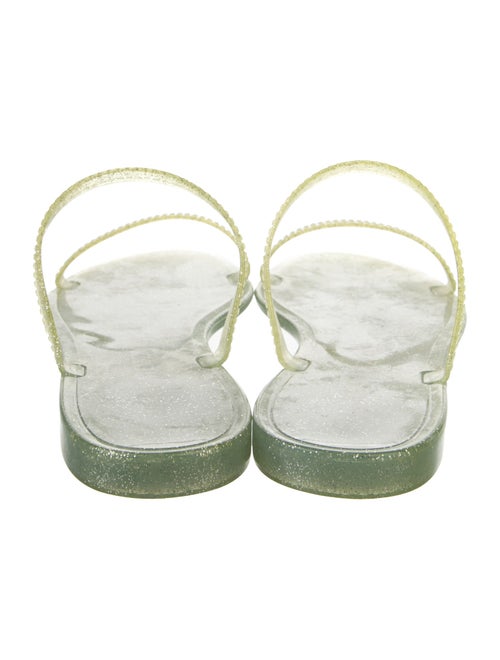 Stuart Weitzman Rubber Glitter Accents Slides