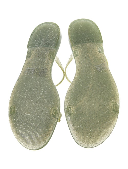 Stuart Weitzman Rubber Glitter Accents Slides