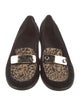 Stuart Weitzman Suede Animal Print Loafers