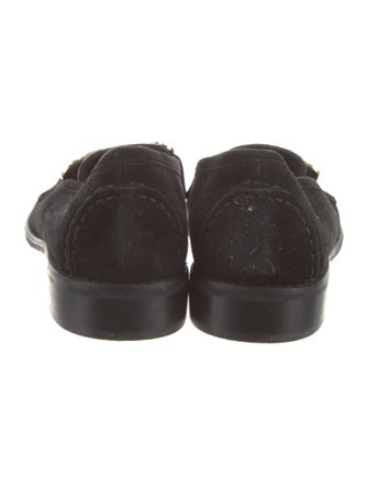 Stuart Weitzman Suede Animal Print Loafers