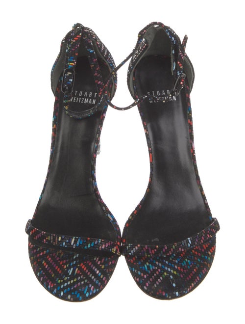 Stuart Weitzman Suede Printed Sandals