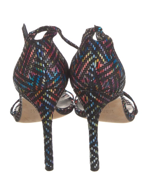 Stuart Weitzman Suede Printed Sandals
