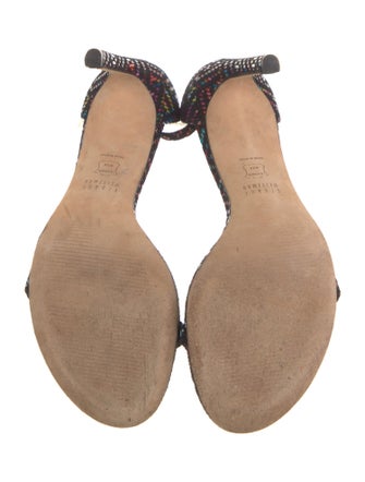 Stuart Weitzman Suede Printed Sandals