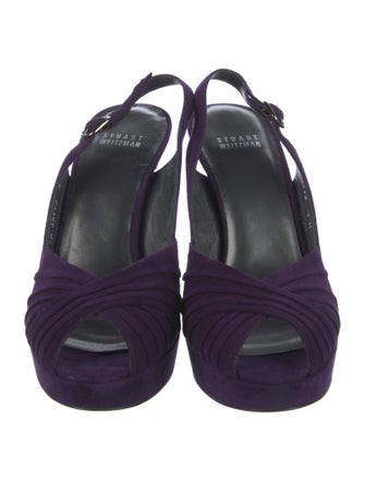 Stuart Weitzman Suede Slingback Pumps