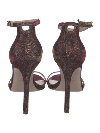Stuart Weitzman Glitter Glitter Accents Sandals