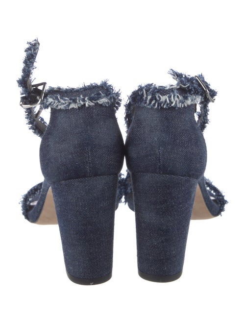 Stuart Weitzman Denim Printed Sandals