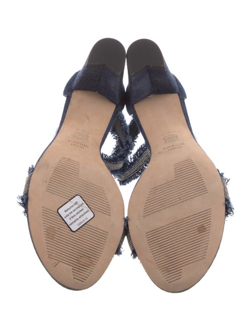 Stuart Weitzman Denim Printed Sandals