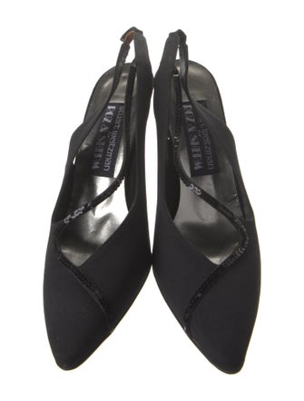 Stuart Weitzman Crystal Embellishments Slingback Pumps