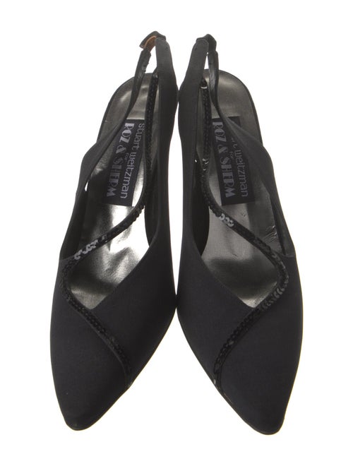 Stuart Weitzman Crystal Embellishments Slingback Pumps