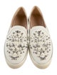 Stuart Weitzman Leather Crystal Embellishments Sneakers