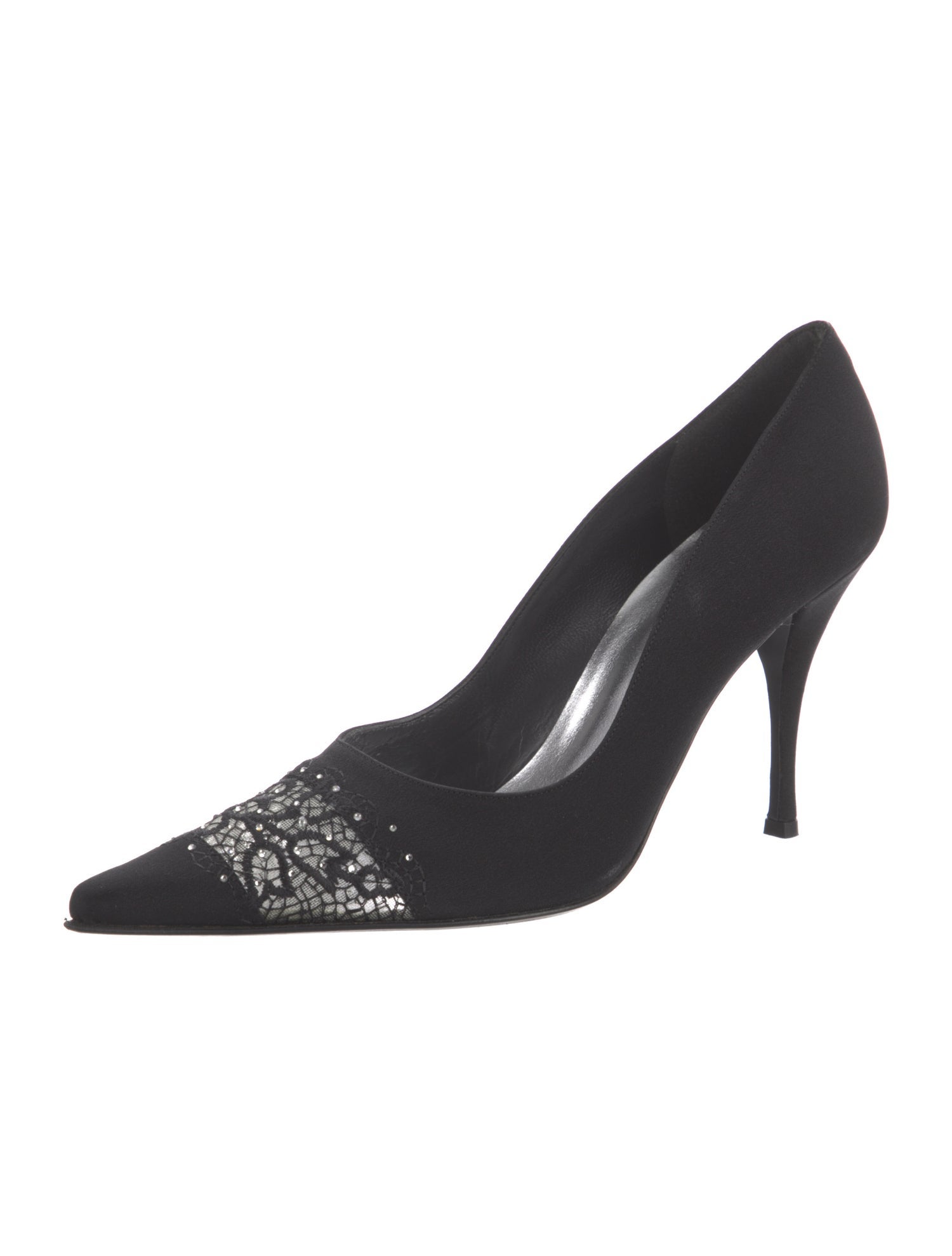 Stuart Weitzman Satin Graphic Print Pumps